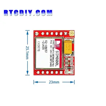 10SETS/DAUDZ Mazākā SIM800L GPRS GSM Modulis MicroSIM Kartes Core Valdes Quad-band TTL Seriālo Portu ar antenu