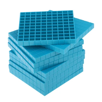 10x Zilā Montessori Matemātikas Cube Pirmsskolas Mācību Izglītības Rotaļlietas