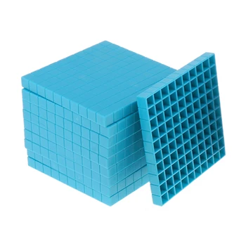 10x Zilā Montessori Matemātikas Cube Pirmsskolas Mācību Izglītības Rotaļlietas