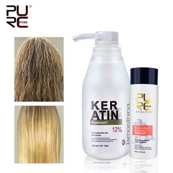 11.11 PURC Brazīlijas keratīna 12% formalīns 300ml keratīna ārstēšana šampūns matu Iztaisnošanas remonts kaitējumu matu keratīna matu