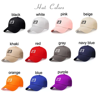 11 Krāsas Vīrieši Nēsā Beisbola Cepuri Ar Numuru 23 Unisex Sporta Cepures Kokvilnas Izšuvumi Personības Fani Klp Modes Aksesuāri