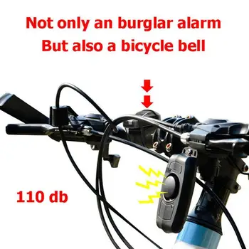 110dB USB Uzlādējams, Bezvadu Anti-Theft Vibrācijas, Motocikls, Velosipēds, Velosipēdu Drošības Atslēga Signalizācija ar Tālvadības pulti, Instrumenti,