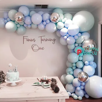 110pcs Zila gaisa Balonu Arku Komplekts Piemiņas Diena Lateksa Maca Baloni Vainags Baby Dušas Piederumi Bērniem, Dzimšanas dienu, Kāzu Dekori