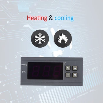 110V, 220V 12V 24V Digitālo Temperatūras Kontrolieris Ar Zondi Termostats Thermoregulator par Akvāriju Inkubators, Ūdens Sildītāja Temperatūra