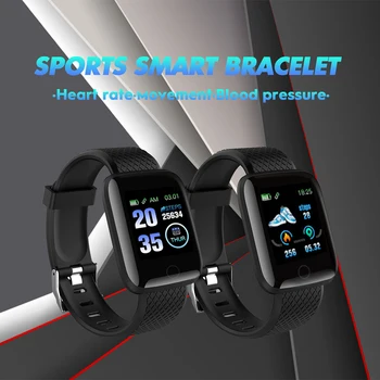 116Plus Smart Aproce Saprātīga Skatīties Fitnesa Tracker Soļu Skaitītājs Sirds ritma Monitors Sporta Smart Aproce Skatīties Smart Joslā