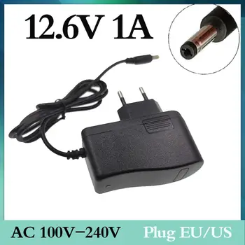 12.6V1A 3S Litija Akumulators 18650 Smart Lādētāju Ar Eiro MAIŅSTRĀVAS kontaktligzdas un 5.5x2.1 DC plug