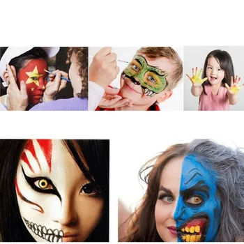 12 Krāsas Nav Toksisks Sejas Body Art Apgleznošanas Ķermeņa Drošs Ūdens, Eļļas Krāsas Tetovējums Grims, Kosmētikas Bodypainting Halloween Puse Bērni