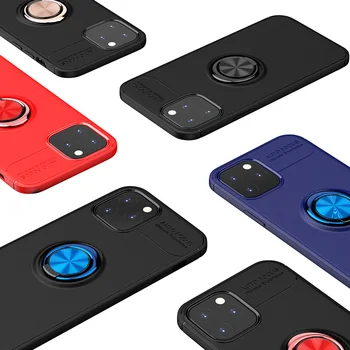 12 Pro Pirksta Gredzenu Stand Case for iPhone 12 Mini Gadījumā, Shell, Automašīnas Turētājs Stāvēt Silikona Vāciņš Apple 12 Pro Max Capa Fundas