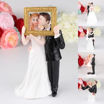 12 Stilu Modes Sintētisko Sveķu Līgava&Līgavainis Statuetes Kāzu Kūka Topper Amatniecības Kāzu Kūka Lelle Kūka Apdare