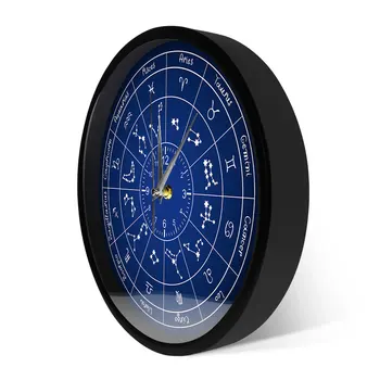 12 Zvaigznājus Dekoratīvās Sienas Pulkstenis Metāla Rāmis LED LIighting Sienas Skatīties Balss Kontroles Smart Mūsdienu Mājas Dekoru Timepieces