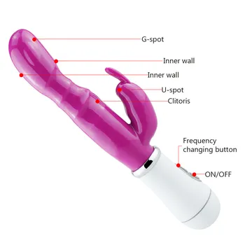 12 Ātrumu G Spot Vibrators Sievietēm Dildo Seksa Rotaļlieta, Trušu Vibrators Maksts Klitora Massager Sieviešu Masturbator Seksa Rotaļlietas Sievietēm