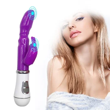 12 Ātrumu Spēcīgu Trušu Vibrators Klitora Stimulators Double G-spot Massager Seksa Rotaļlietas Sieviešu Masturbator Seksa Veikals Sievietēm