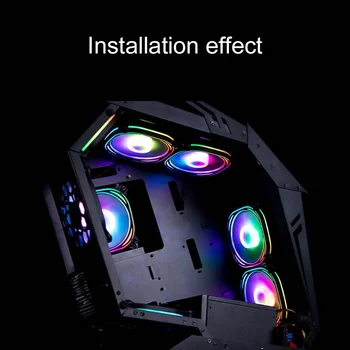 120mm Datoru Dzesēšanas Ventilatoru RGB PC Radiatoru Gadījumā Regulējams Ventilatora Heatsink LED Krāsains Klusa Dzesēšanas Ventilatori Datoru Dzesēšanas Ventilatori