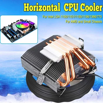 120mm Fan LED RGB Ventilators 4 Heatpipe CPU Cooler for Intel LGA 1150/1151/1155/1156/1366/775 Dzesēšanas Radiatoru AMD AM3+ AM2 AM3+AM2