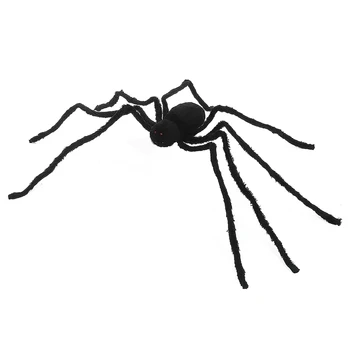 125cm Giant Spider Halloween Aksesuārus Plīša Zirnekļi Simulācijas Black Spider Joki Rotaļlietas Palaidnība Triks Halloween Puse Notikumu Dekori