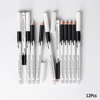 12PCS/Daudz baltu veido Pildspalvu, acu zīmulis, Acu Laineris Zīmuļa Uzacu Eyeshadow Kosmētiku, Acis, Grims Rīki