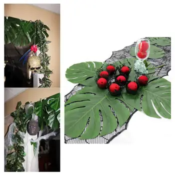 12pcs Lielas Tropisko Palmu Lapām - Mākslīgs, Luau Džungļu Havaju Tēmu Puse Rotājumi kāzas/ dzimšanas dienas galda dekorēšana