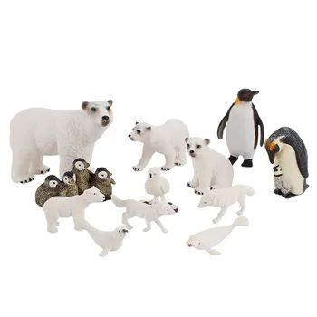 12PCS Polāro Dzīvnieku Modelis Figūriņas Mājas, Dārza svētkus, Ziemassvētku Dekoru Kolekciju Pasaku Dārzs Mikro Ainavu Piederumi