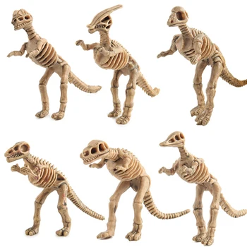 12pcs/set Spilgti Dažādas Simulācijas Dino Plastmasas Dinozaura Modeli, Bērnu Rotaļu Skaitļi Savākšanas Komplekts Skelets Mājas Dekoru
