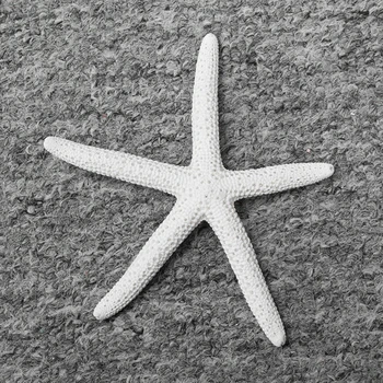 12PCS Vides Sveķiem, Baltās Dabas Pirkstu Starfish Pludmales Būda Kāzu Ocean Star Kāzu Telpu Amatniecības Apdare Rotaļlieta Dāvana