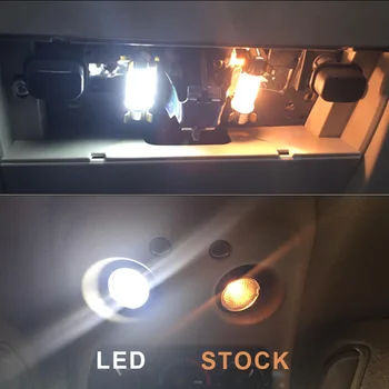 12pcs Xenon White Auto Canbus LED Spuldzes Interjera Apgaismojums Ford Mondeo MK4 MK IV Dome Lasīšanas Gaismas
