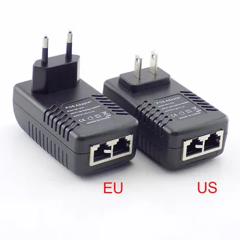 12V 1A POE Inžektors Sienas Kontaktdakšu POE Switch Barošanas Adapteri Bezvadu Ethernet Adapteri IP Kameras CCTV MUMS/ES Plug L19