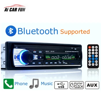 12V 4*60W 1 Din Auto Magnetolas JSD520 Stereo Atskaņotāju, Auto MP3 Autoradio Bluetooth Atskaņotājs Ar AUX Ieejas Un Tālvadības pulti