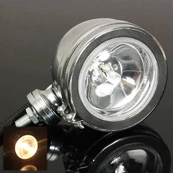 12V 55W Motociklu Miglas Lukturi H3 Spuldzes Darba apgaismojums Ūdensnecaurlaidīgs Signāls, salona Apgaismojums, Lai ATV SUV Miglas Lukturi Universal
