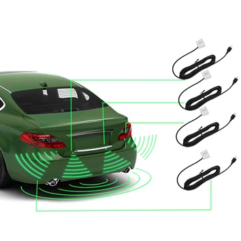 12V Auto Auto Parktronic LED Parkošanās Sensors Displejs ar 4 Sensoriem, Automašīnu Stāvvieta Radara Reverse Rezerves Monitors Detektoru Sistēmas Komplekti