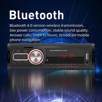 12V Automašīnas Bluetooth, MP3 Atskaņotājs Vienu 1 DIN Auto Stereo MP3 Atskaņotājs, In Dash Bluetooth, AUX-in Radio Vadītājs Vienība, Auto Piederumi