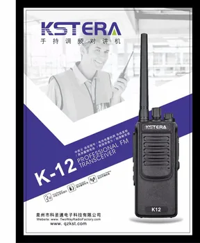 12W lieljaudas divvirzienu Radio KSTERA K12 10KM garu Distanci Portatīvās Walkie Talkie Radio FM transīvers ar 4000Mah akumulators