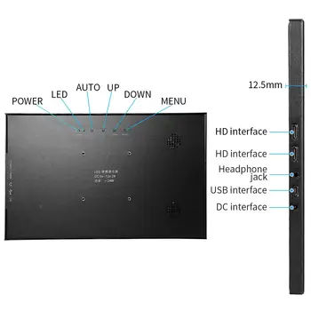 13.3 collu 2560x1440 izšķirtspēju Portatīvo Monitoru, datoru, PS4 Windows 7 8 10 Full HD LCD 2K HDMI IPS Ekrānu spēļu Monitora Ultra Plānais Displejs