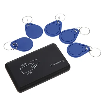 13.56 MHZ RFID Bezkontakta Karšu Lasītājs 14443A IC Karšu Lasītājs Mifare Ar USB Interfeisu 5gab Kartes + 5gab Atslēgas Fob