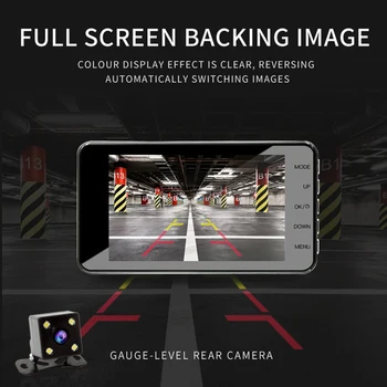 13 Valodās 1080p HD Auto DVR Dash Cam Sānu Atpakaļskata Dual Camera Recorder Auto Dashcam Video Registrator Auto Piederumi