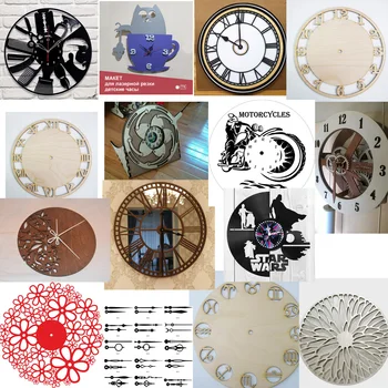 137 gabalu gabalos radošo pulksteņa dizainu, vektoru zīmēšanas failus CNC lāzera griešanas failus kolekcija