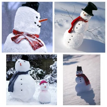 13PCS DIY Sniegavīrs Pieņemšanas Dekorēšanas Mērci Komplektu Ziemas Personu Bērniem Rotaļlietas Ziemassvētku Dāvanu Apdare