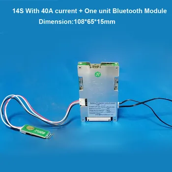 14.S 58.8 V Litija jonu akumulators Smart bluetooth programmatūras BMS ar 20 līdz 60A pastāvīga strāva elektriskā motorollera lipo vai 18650 Akumulatoru