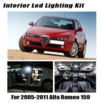 14 Sīpolu Balto Canbus LED Interjera Lasīšanas Gaismas Komplekts piemērots Alfa Romeo 159 2005. - 2008. Gads 2009 2010 2011 Durvis, Bagāžnieka Cimdiem Lampas