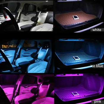 14Pcs Balts Canbus LED Lampas, Auto salona Apgaismojuma Komplekti Dodge Grand Caravan 2008-2017 Auto Kartes Dome Bagāžnieka Licences Plāksnes Apgaismojums.