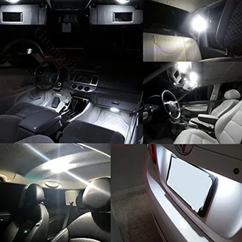 14Pcs Balts Canbus LED Lampas, Auto salona Apgaismojuma Komplekti Dodge Grand Caravan 2008-2017 Auto Kartes Dome Bagāžnieka Licences Plāksnes Apgaismojums.
