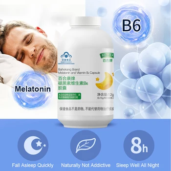 150 MG*80pcs/Pudele Melatonīna Vitamīns B6 Kapsulas Miega Tabletes, Lai Iegūtu Guļ Labi, un Palīdzēt Miega Struktūra