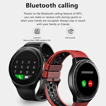 1500 Dziesmas 8G Atmiņas Mūzikas Atskaņotāja Smart Skatīties Bluetooth Zvanu Sirdsdarbības Monitoringa Ūdensizturīgs Smartwatch 260mAh Spēcīgs Akumulators