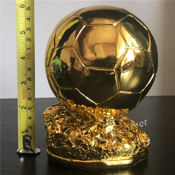 15cm augstu futbola Trofeju zelta pārklājumu futbola balvu Sveķu, zelta krāsas modelis dāvanu faniem, suvenīri, MVP