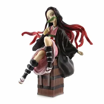 15cm Demon Slayer Kimetsu nav Yaiba Kamado Nezuko Rīcības Attēls PVC Kolekciju Modelis rotaļlietas ziemassvētku dāvanu