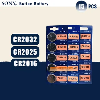 15Pcs Oriģinālu SONY cr2032 cr 2025 cr2016 3 v pogu, šūnas monētas baterijas Pulksteņu Tālvadības Kalkulators