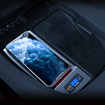 15W, auto bezvadu lādētāju Toyota Alphard Vellfire-2019 QI tālruņa lādētāju ātrās uzlādes plate panelis piederumi iPhone