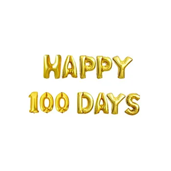 16 Collu Happy100 Dienas Alumīnija Filmu Balonu Vēstuli Pakete Bērnu Simts Dienas, Banketu Varat Pakārt Dekoratīvās Baloni