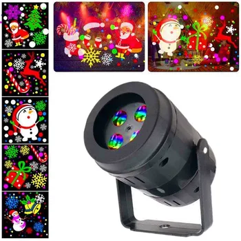 16 Modeļus Jaunā Gada, Ziemassvētku Rotājumi LED Projektoru Gaismas Sniegpārslas Elk Projekcijas Lampa Posmā Iekštelpu Āra Nakts Gaismas
