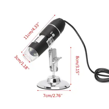 1600X USB Digitālā Mikroskopa Kamera Endoskopu 8LED Lupa ar Hold Stāvēt