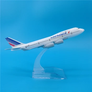 16cm Air France Boeing 747 Metāla Lidmašīnas Modeli, Apdares Air France B747 Gaisa kuģu maketi 1:400 Aviācijas Suvenīru Rotaļlietas